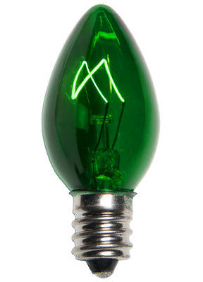C7 Twinkle Lights - Green - 25 Pack | All American Christmas Co