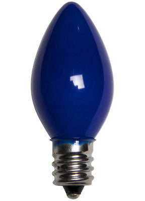 C7 Opaque Lights - Blue - 25 Pack | All American Christmas Co