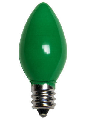 C7 Opaque Lights - Green - 25 Pack | All American Christmas Co