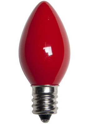 C7 Opaque Lights - Red - 25 Pack | All American Christmas Co