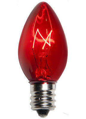 C7 Christmas Lights - Red - 7 Watt - Case of 1000 | All American Christmas Co