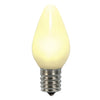Opaque C7 LED Twinkle Bulbs - Warm White - 25 Pack | All American Christmas Co