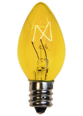 C7 Twinkle Lights - Yellow - 25 Pack | All American Christmas Co