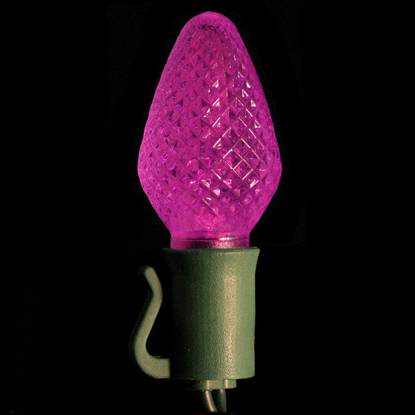 C7 LED Lights - 25 count - Pink | All American Christmas Co