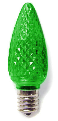 C9 LED Twinkle Bulbs - Green - 25 Pack | All American Christmas Co