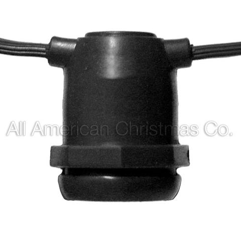 100' Commercial Light String - E-17 - Black Wire | All American Christmas Co