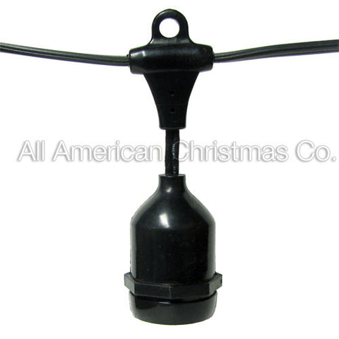 75' Commercial Light String - E-26 Suspended Molded Sockets | All American Christmas Co