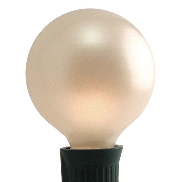 G40 Patio Lights - E-17 - Pearl White - 25 Pack | All American Christmas Co