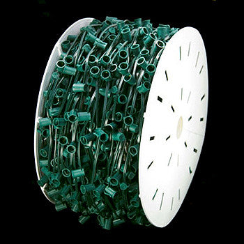 1000' C7 Christmas Light Spool - 6" spacing - Green Wire | All American Christmas Co