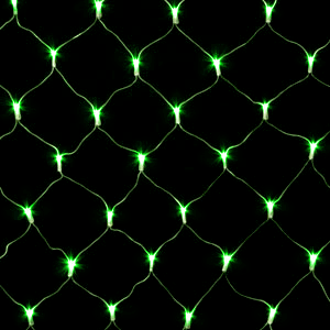 Wide Angle 5MM LED Net Lights - 100 Count - Green - Green Wire | All American Christmas Co