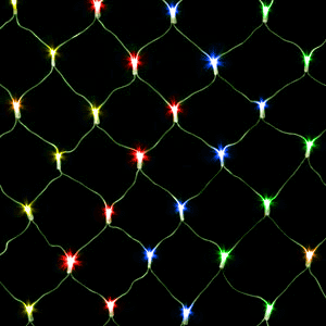 Wide Angle 5MM LED Net Lights - 100 Count - Multi - Green Wire | All American Christmas Co