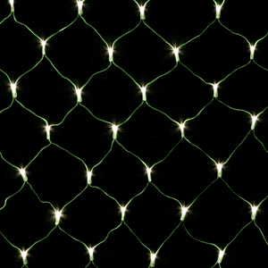 Wide Angle 5MM LED Net Lights - 100 Count - Warm White - Green Wire | All American Christmas Co