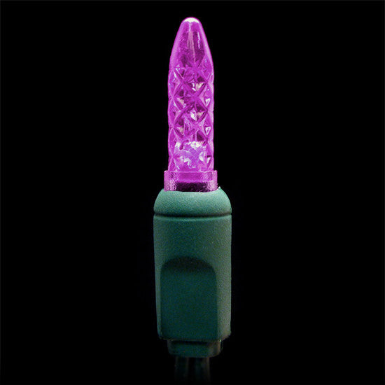 M5 LED Mini Lights - 50 count - Pink - Green Wire | All American Christmas Co