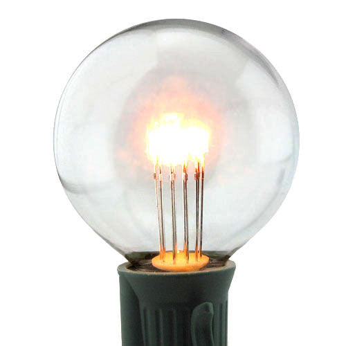 G50 LED Patio Lights - Glass Bulb - E-17 - Warm White - Single | All American Christmas Co