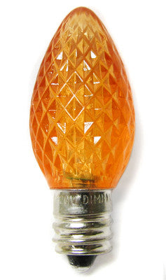 C7 LED Twinkle Bulbs - Orange - 25 Pack | All American Christmas Co
