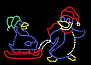 Penguin on Sled | All American Christmas Co