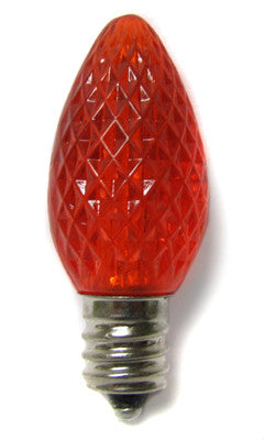 C7 LED Twinkle Bulbs - Red - 25 Pack | All American Christmas Co