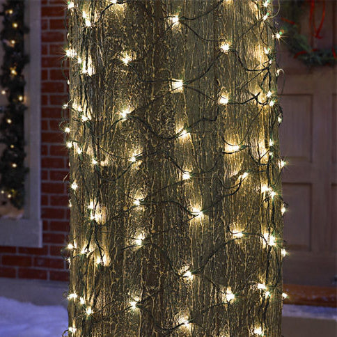 2' x 6' Trunk Wrap - Clear Bulbs - Green Wire | All American Christmas Co