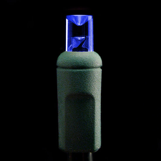 LED Craft Lights - 20 count - Blue Bulbs - Green Wire | All American Christmas Co