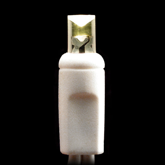 Wide Angle 5mm LED Lights - 70 count - Warm White - White Wire | All American Christmas Co