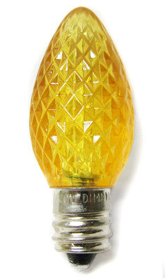 C7 LED Bulbs - Yellow - 25 Pack | All American Christmas Co